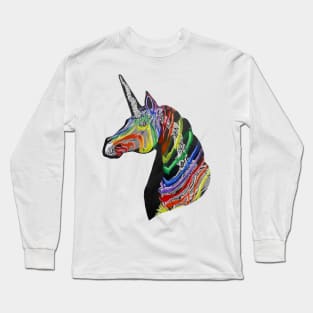 Rainbow Zebra Unicorn Long Sleeve T-Shirt